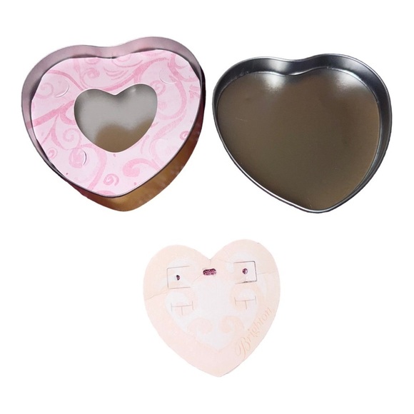 BRIGHTON Heart Shape Jewelry Decor Tin Trinket Box - Picture 6 of 6